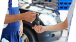 Man handing keys to customer | Sanderson Auto Repair