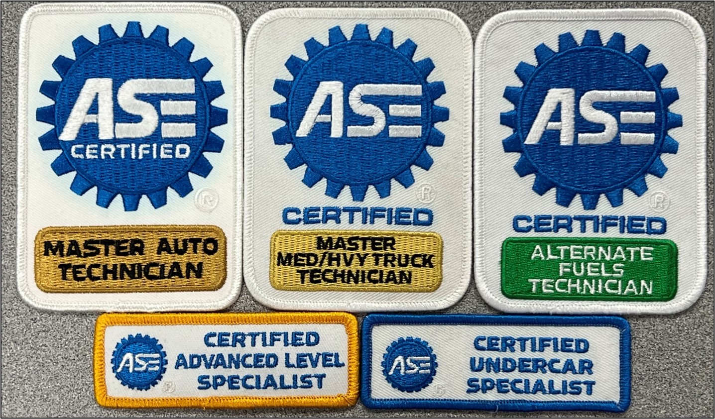 ASE Certified badges