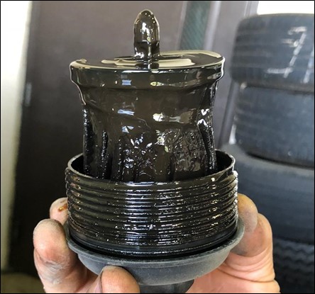 Engine sludge example