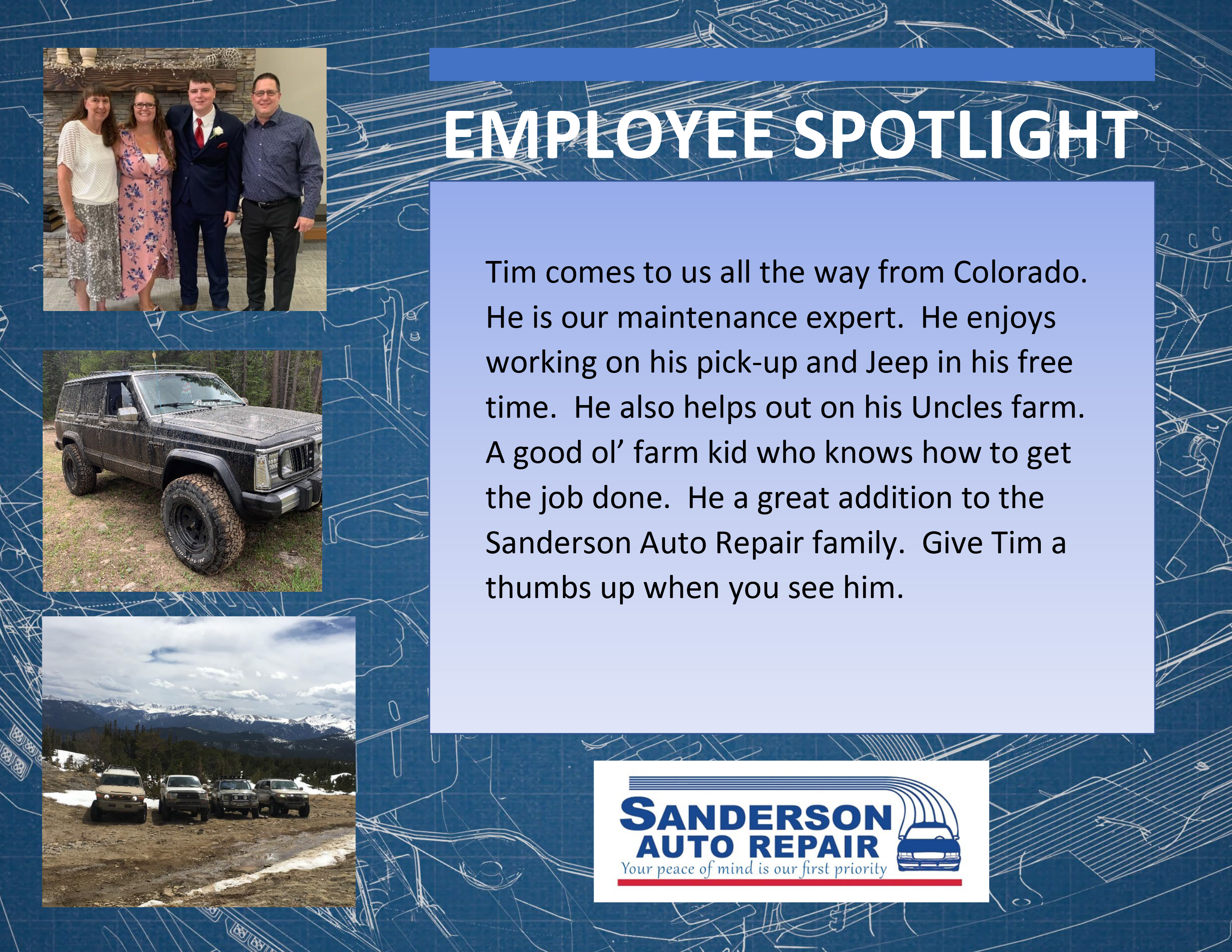 Sanderson Auto Repair | Employee Spotlight | Tim