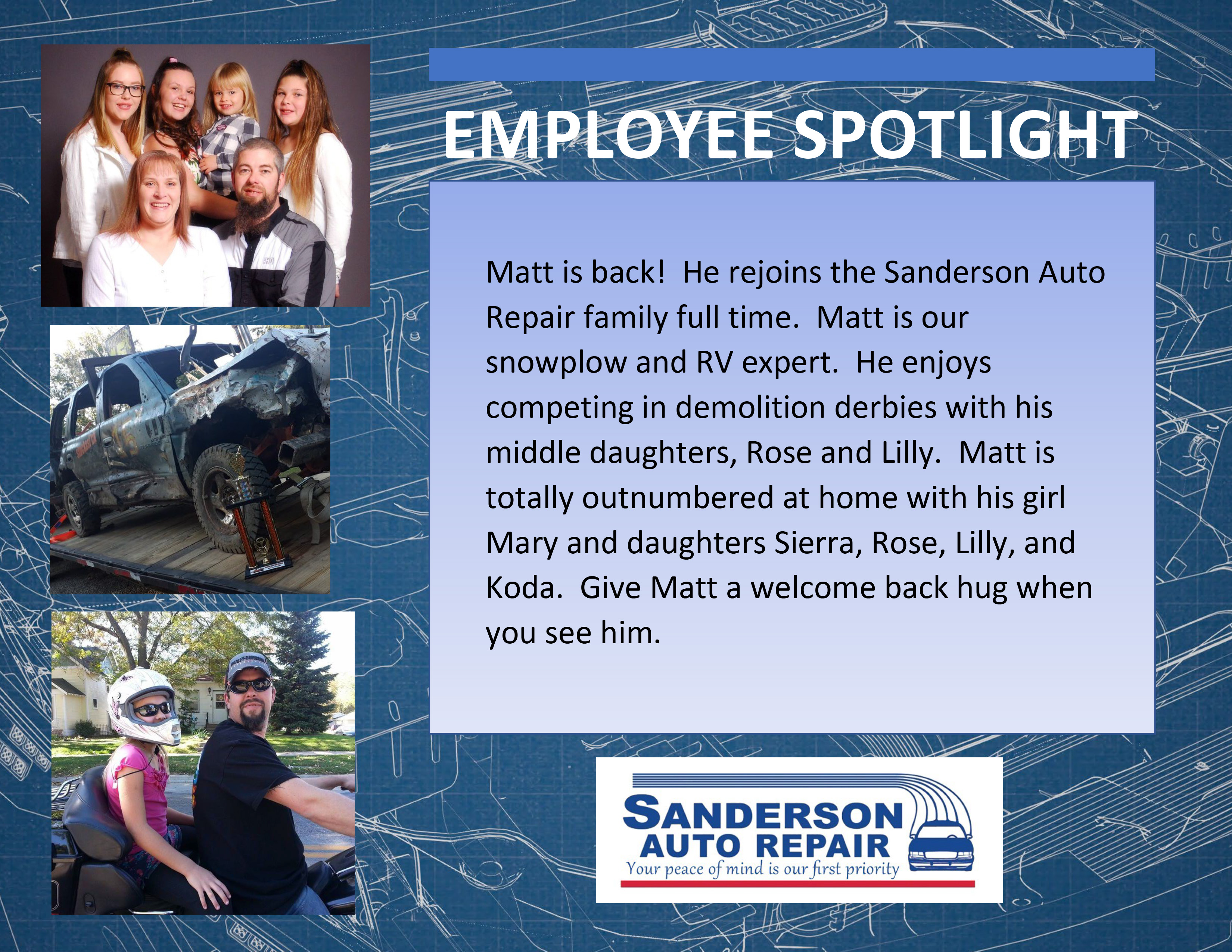 Sanderson Auto Repair | Employee Spotlight | Matt