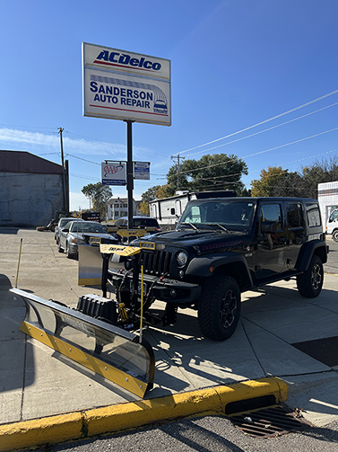 Snow-Way Snowplow on Black Jeep | Snow Removal Equipment, Snow Plow Blades, Parts, Snowplows, Salt Spreaders