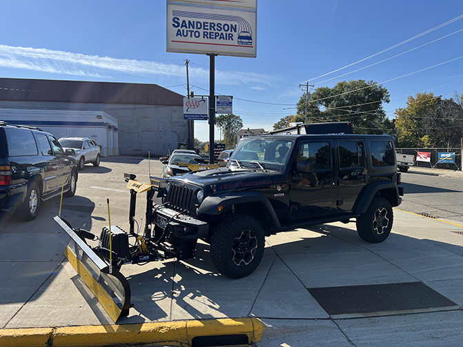Snow-Way Snowplow on Black Jeep | Snow Removal Equipment, Snow Plow Blades, Parts, Snowplows, Salt Spreaders
