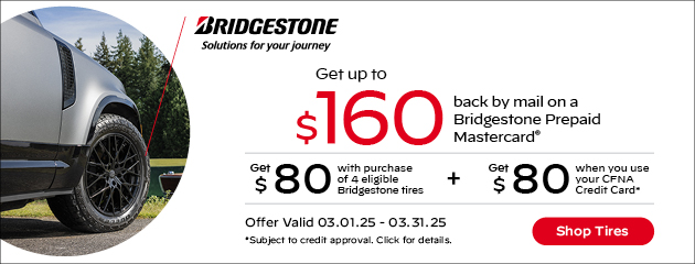 Bridgestone March National promotion | Sanderson Auto Repair