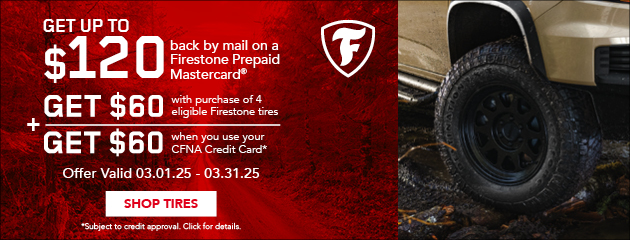 Bridgestone March National promotion | Sanderson Auto Repair